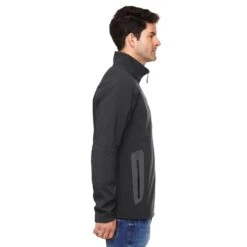 North End Men's Three-Layer Fleece Bonded Soft Shell Technical Jacket -All Seasons Uniforms Shop AC88138@2