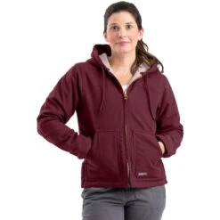 Berne Ladies' Washed Hooded Jacket