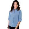 Blue Generation Ladies' 3/4 Sleeve Stretch Poplin Shirt -All Seasons Uniforms Shop BG6218