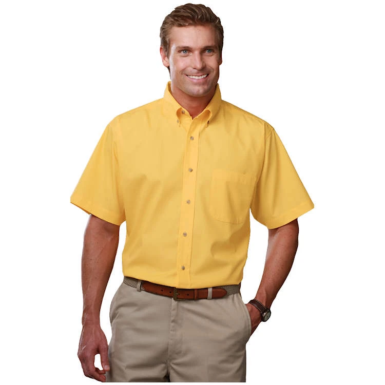 Blue Generation Men's Teflon Twill Short Sleeve Shirt 3 Blue Generation Men's Teflon Twill Short Sleeve Shirt