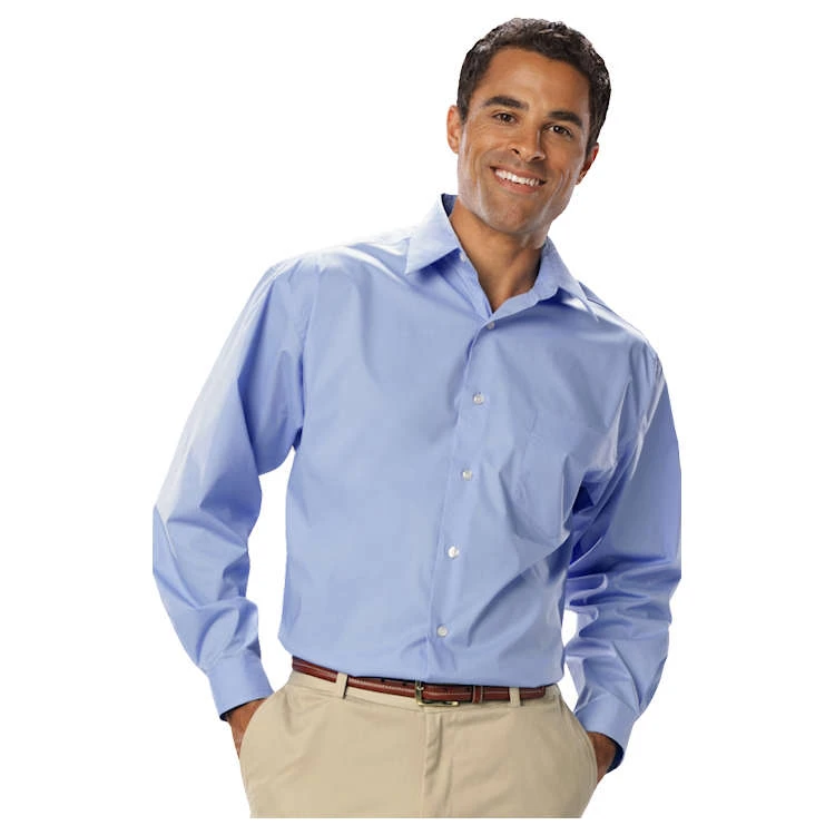 Blue Generation Men's Long Sleeve Stretch Poplin Shirt 3 Blue Generation Men's Long Sleeve Stretch Poplin Shirt