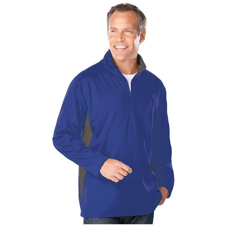 Blue Generation Men's Wicking Long Sleeve Zip Athletic Pullover 3 Blue Generation Men's Wicking Long Sleeve Zip Athletic Pullover