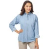 Blue Generation Ladies' 100% Cotton Denim Long Sleeve Shirt -All Seasons Uniforms Shop BG8202