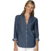 Blue Generation Ladies' 100% Cotton Untucked Denim Long Sleeve Shirt 1 Blue Generation Ladies' 100% Cotton Untucked Denim Long Sleeve Shirt -All Seasons Uniforms Shop BG8203