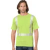 Bayside Hi-Vis 50/50 Pocket Crew Tee Segmented Striping 1 Bayside Hi-Vis 50/50 Pocket Crew Tee Segmented Striping -All Seasons Uniforms Shop BY3707