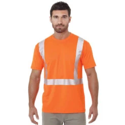 Bayside Hi-Vis Performance Crew Tee Segmented Striping