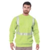 Bayside Hi-Vis 9.5 Oz. Crewneck Sweatshirt Segmented Striping 2 Bayside Hi-Vis 9.5 Oz. Crewneck Sweatshirt Segmented Striping -All Seasons Uniforms Shop BY3741 1
