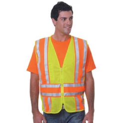 Bayside USA Made Class 2 ANSI Mesh Vest