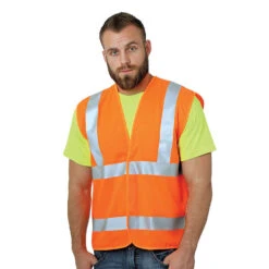 Bayside USA Made ANSI Economy Hook And Loop Mesh Vest