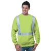 Bayside Hi-Vis 9.5 Oz. Crewneck Sweatshirt Solid Striping 1 Bayside Hi-Vis 9.5 Oz. Crewneck Sweatshirt Solid Striping -All Seasons Uniforms Shop BY3792