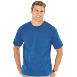 Bayside 5.4 Oz. Short Sleeve T-Shirt With A Pocket