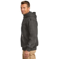 Carhartt Rain Defender Paxton Heavyweight Hooded Zip Mock Sweatshirt 10 Carhartt Rain Defender Paxton Heavyweight Hooded Zip Mock Sweatshirt -All Seasons Uniforms Shop CA100617@3