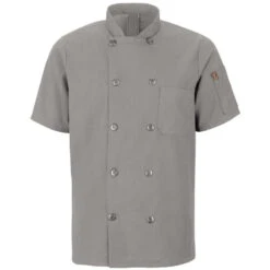Chef Design Men's Mimix™ Short Sleeve 10 Button Chef Coat With OilBlok