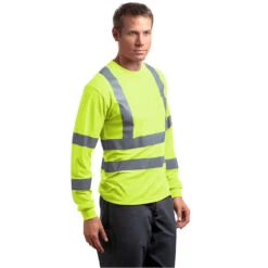 CornerStone® ANSI 107 Class 3 Long Sleeve Snag-Resistant Reflective T-Shirt -All Seasons Uniforms Shop CSCS409@4