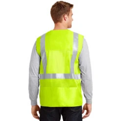 CornerStone® ANSI 107 Class 2 Mesh Back Safety Vest 9 CornerStone® ANSI 107 Class 2 Mesh Back Safety Vest -All Seasons Uniforms Shop CSCSV405@2