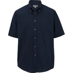 Edwards Men's Short Sleeve Easy Care Poplin Shirt