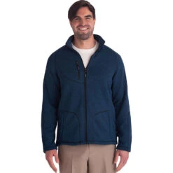 Edwards Men's Sweater Knit Fleece Jacket