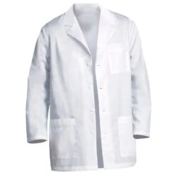 Fashion Seal Men's Fine Line Twill 34" Lab Coat - 3 Pocket With Piping