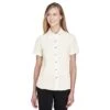 Harriton Ladies' Barbados Textured Camp Shirt 2 Harriton Ladies' Barbados Textured Camp Shirt -All Seasons Uniforms Shop HNM560W 1