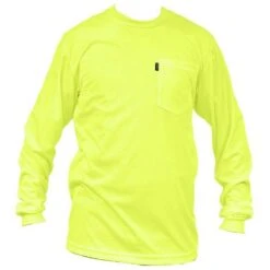 Key Enhanced Visibility Waffle Knit Pocket T-Shirt Long Sleeve
