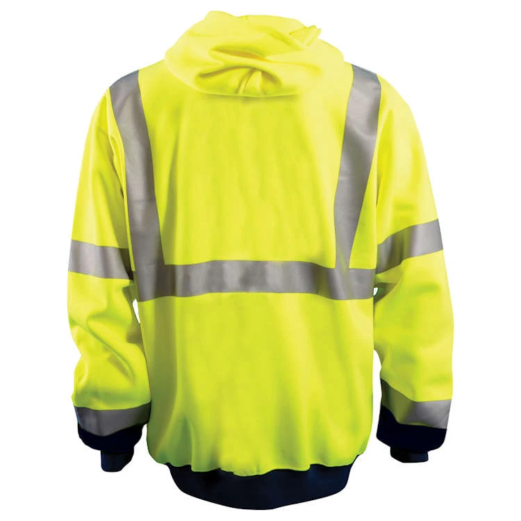 OccuNomix 9 Oz. Black Bottom Hoodie With Zipper - Class 3 4 OccuNomix 9 Oz. Black Bottom Hoodie With Zipper - Class 3 - Image 2