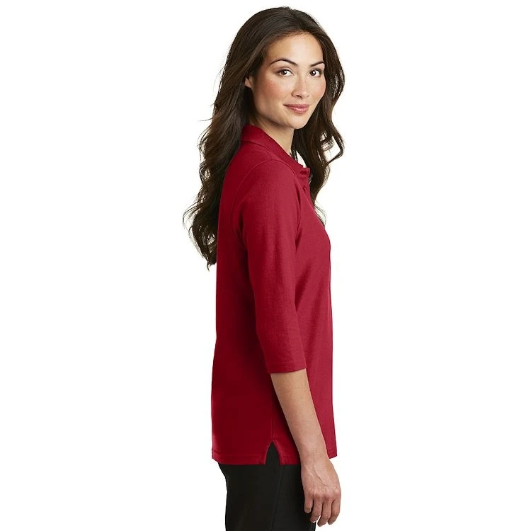 Port Authority® Ladies Silk Touch 3/4-Sleeve Polo 6 Port Authority® Ladies Silk Touch 3/4-Sleeve Polo - Image 4