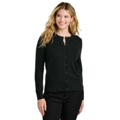 Port Authority Women's Easy Care Crewneck Cardigan Sweater