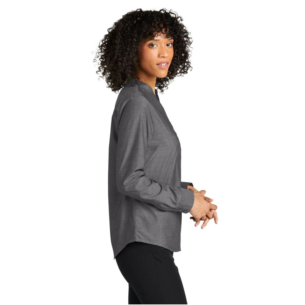 Ladies Long Sleeve Chambray Easy Care Shirt 5 Ladies Long Sleeve Chambray Easy Care Shirt - Image 3