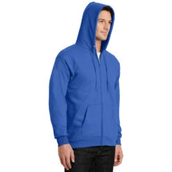 Port & Company® Essential Fleece Full-Zip Hooded Sweatshirt Sweatshirt -All Seasons Uniforms Shop PCPC90ZH@2