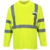 Portwest Hi-Vis Long Sleeve Pocket T-Shirt 1 Portwest Hi-Vis Long Sleeve Pocket T-Shirt -All Seasons Uniforms Shop PWS191