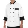Chef Designs Garnish Chef Coat W/Black Trim 2 Chef Designs Garnish Chef Coat W/Black Trim -All Seasons Uniforms Shop RCKT74 1