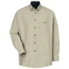 Red Kap Men's Cotton Contrast Long Sleeve Dress Shirt -All Seasons Uniforms Shop RCSC74 1