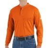 Bulwark FR Men's Excel FR Long Sleeve Tagless Henley - 6.25 Oz. HRC2