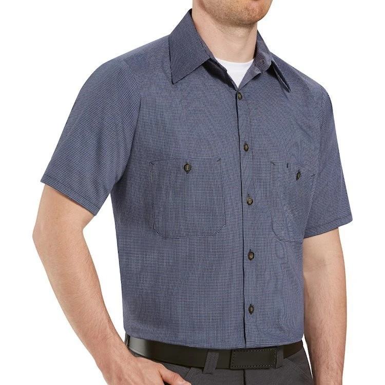 Red Kap Men's Industrial Micro-Check Short Sleeve Work Shirt 3 Red Kap Men's Industrial Micro-Check Short Sleeve Work Shirt