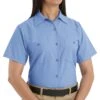 Red Kap Women's Industrial Poplin Short Sleeve Shirts -All Seasons Uniforms Shop RCSP23