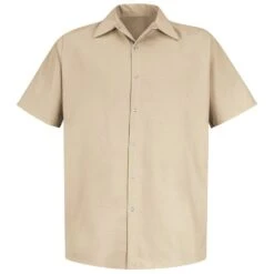 Red Kap Men's Specialized Pocketless Short Sleeve Work Shirt