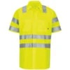 Custom Red Kap Short Sleeve Hi-Visibility Ripstop Work Shirt With Mimix™ + Oilblok, Type R Class 3 -All Seasons Uniforms Shop RCSX24AB