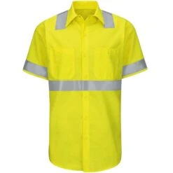 Custom Red Kap Hi-Visibility Class 2 Level 2 Short Sleeve RipstopWork Shirt