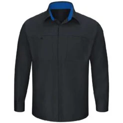 Red Kap Men's Long Sleeve Performance Plus Shop Shirt With OILBLOK Technology