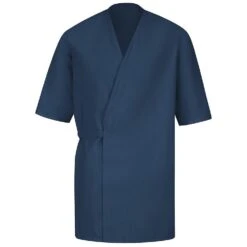 Red Kap Collarless 3/4 Sleeve Butcher Wrap W/o Pockets