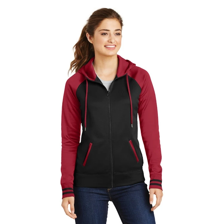 Sport-Tek® Ladies' Sport-Wick® Varsity Fleece Full-Zip Hooded Jacket 3 Sport-Tek® Ladies' Sport-Wick® Varsity Fleece Full-Zip Hooded Jacket