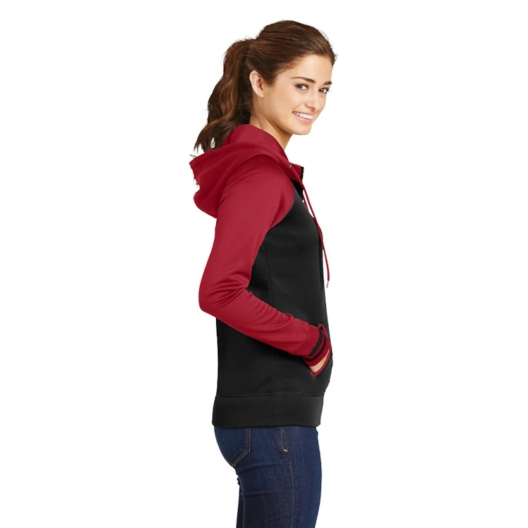 Sport-Tek® Ladies' Sport-Wick® Varsity Fleece Full-Zip Hooded Jacket 5 Sport-Tek® Ladies' Sport-Wick® Varsity Fleece Full-Zip Hooded Jacket - Image 3