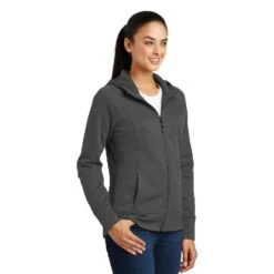 CLEARANCE Sport-Tek® Ladies' Rival Tech Fleece Full-Zip Hooded Jacket -All Seasons Uniforms Shop STLST295@3 1