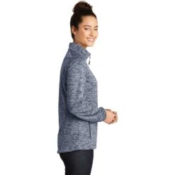 Sport-Tek® Ladies' PosiCharge® Electric Heather Soft Shell Jacket -All Seasons Uniforms Shop STLST30@2