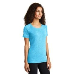 Sport-Tek® Ladies' PosiCharge® Tri-Blend Wicking Scoop Neck Raglan Tee -All Seasons Uniforms Shop STLST400@3