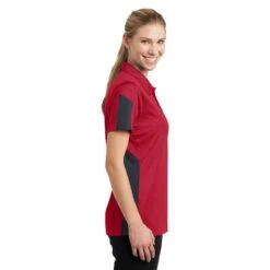 Sport-Tek® Ladies' PosiCharge® Active Textured Colorblock Polo 8 Sport-Tek® Ladies' PosiCharge® Active Textured Colorblock Polo -All Seasons Uniforms Shop STLST695@2
