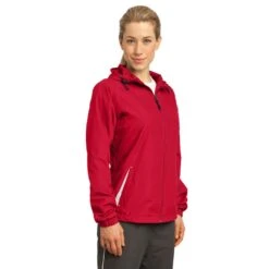 Sport-Tek® Ladies' Colorblock Hooded Raglan Jacket