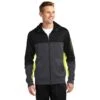 Sport-Tek® Tech Fleece Colorblock Full-Zip Hooded Jacket 2 Sport-Tek® Tech Fleece Colorblock Full-Zip Hooded Jacket -All Seasons Uniforms Shop STST245