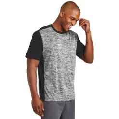 CLEARANCE Sport-Tek® PosiCharge® Electric Heather Colorblock Tee -All Seasons Uniforms Shop STST395@1 1