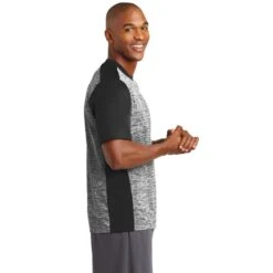 CLEARANCE Sport-Tek® PosiCharge® Electric Heather Colorblock Tee 8 CLEARANCE Sport-Tek® PosiCharge® Electric Heather Colorblock Tee -All Seasons Uniforms Shop STST395@2